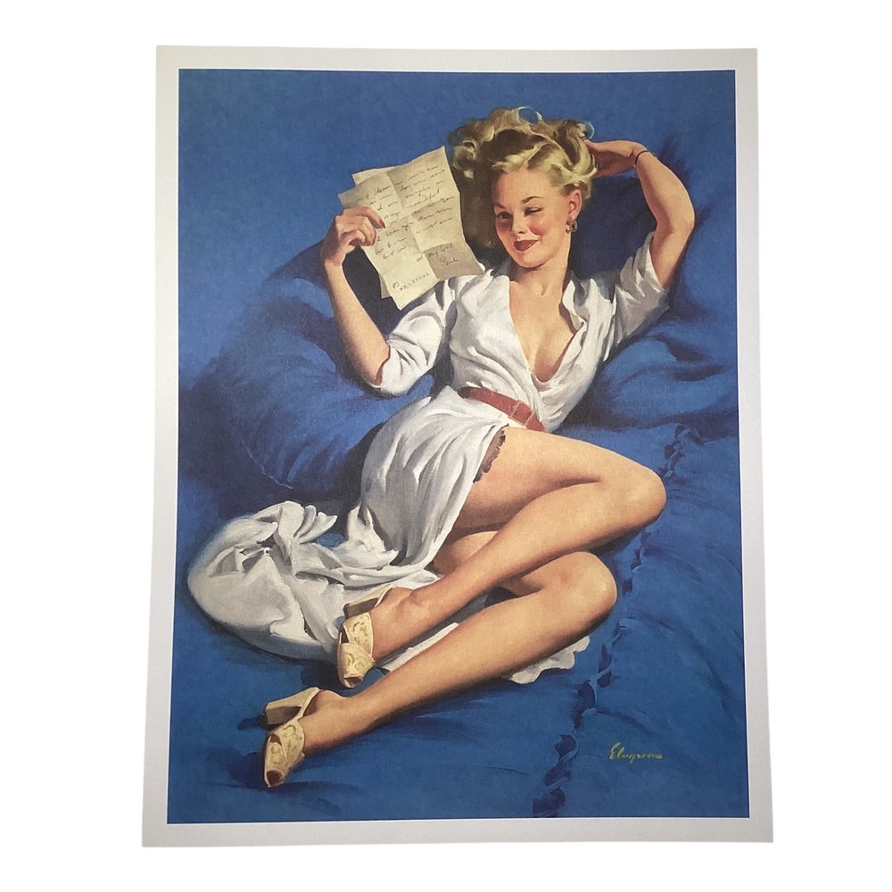Gil Elvgren Pin-Up Art Print He Thinks I'm Too Good to Be True Taschen 10x13